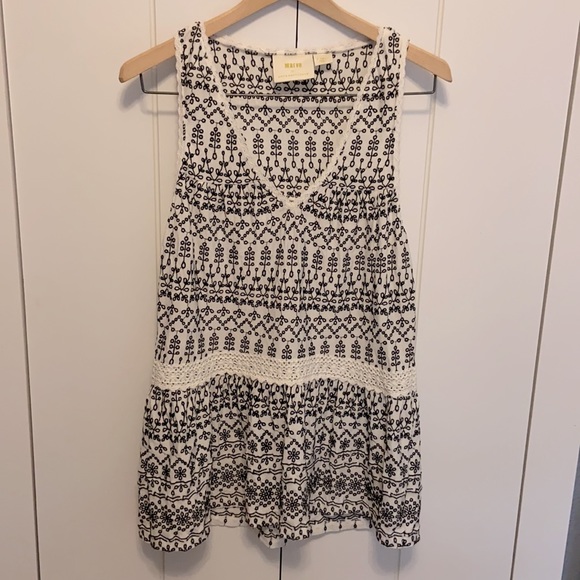 MAEVE / Anthropologie Cammie Embroidery Peplum Top - Picture 3 of 7